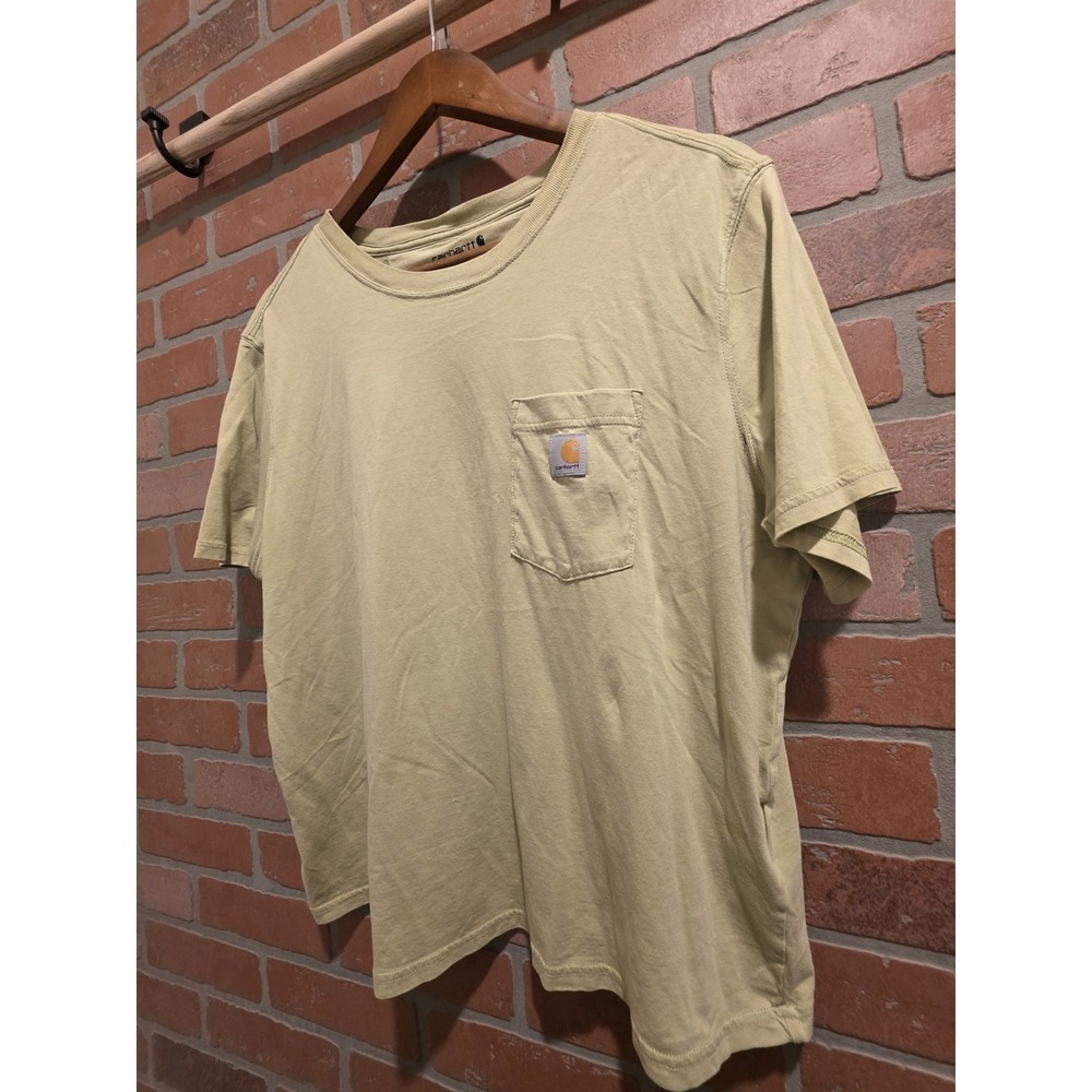 Carhartt Womens S Peach Short Sleeve T Shirt Loose Fit Pocket Crew Neck